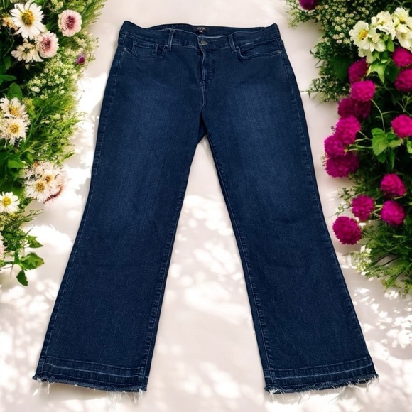 NYDJ Dark Wash Marilyn Straight Jeans Women’s Size 14 - Picture 1 of 8